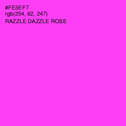 #FE3EF7 - Razzle Dazzle Rose Color Image